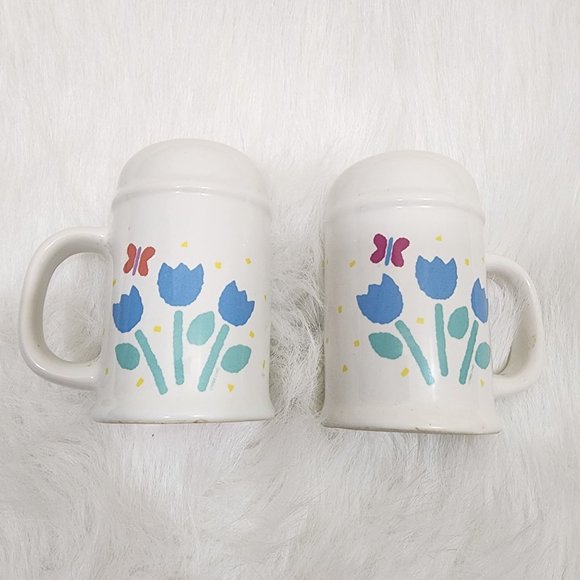 New Avenues garden faire large ceramic vintage salt & pepper shakers Floral - Picture 8 of 8